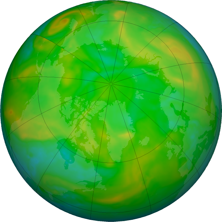 Arctic ozone map for 21 June 2023